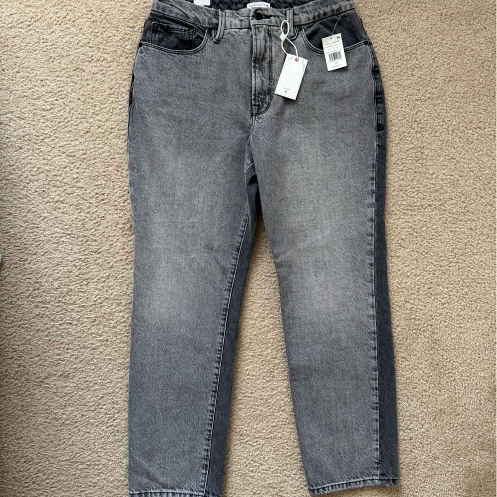Two toned Gray Denim Jeans